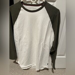 Mens Lucky Brand baseball 3/4 sleeve